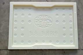 RPC塑料盖板模具 中国铁建圆点盖板72x49x2.5+0.2
